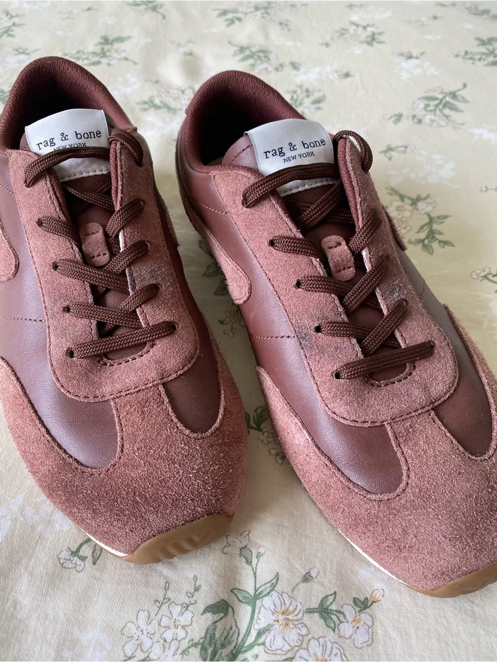 rag & bone Women’s Brown Suede & Leather Sneakers